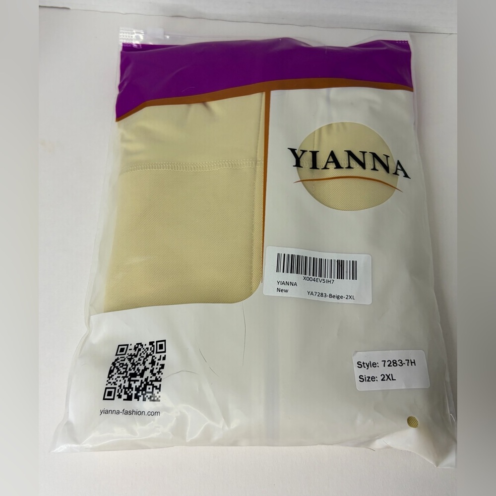 Yianna Full Body Shapewear Bodysuit Ivory 2XL Waist‎ Trainer Compression